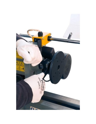 Tour à bois avec banc en fonte fervi 0758