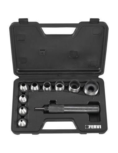 Coffret de 9 emporte pieces mecanique 5-32 mm fervi 0081
