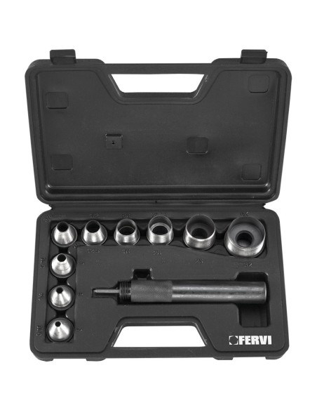 Coffret de 9 emporte pieces mecanique 5-32 mm fervi 0081