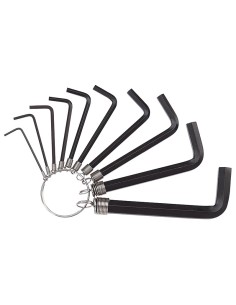 Jeu de 10 clé hexagonale metrique fervi 0090