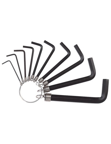 Jeu de 10 clé hexagonale metrique fervi 0090