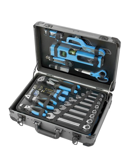 Valise mallette malette avec outils 133 pcs de travail fervi 0110