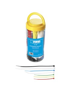 Liens de serrage colliers en plastique 650 pcs fervi 0876