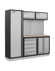 Mobiliers d'atelier ensemble etabli râtelier armoire garage fervi a007c