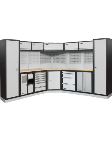 Mobiliers d'atelier ensemble etabli râtelier armoire garage fervi a007l