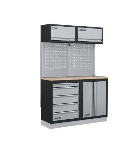Mobiliers d'atelier ensemble etabli râtelier armoire garage fervi a007m