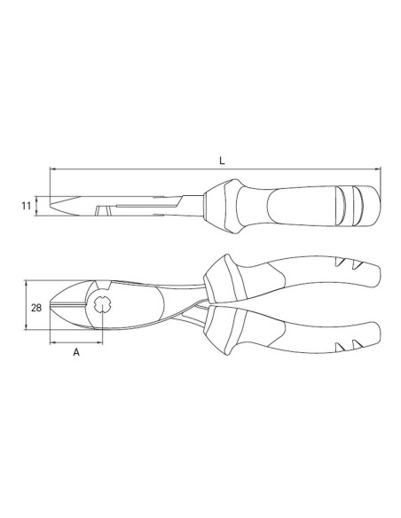 TRONCHESE A GRANDE EFFETTO TAGLIENTE DIAGONALE IN ACCIAIO 180 MM FERVI BE32/18