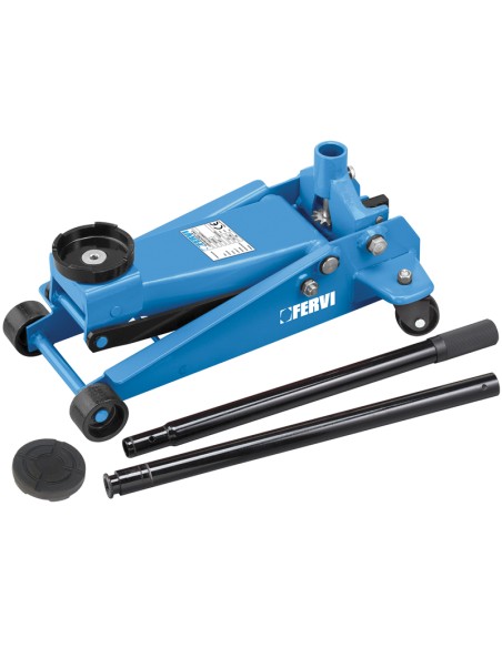 Cric hydraulique en acier 3 tonnes cric roulant cric rouleur fervi c038/30