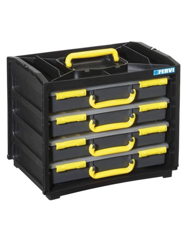 Caisse boîte à outils assortiment avec 4 malette tiroir fervi c313