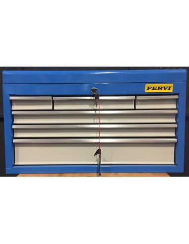 Boîte à outils 6 tiroirs caisse fervi c900/a