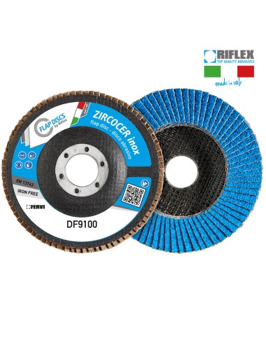 Disque abrrasif a lamelle 115 mm zirconium ceramique grain 40 fervi df9100.312