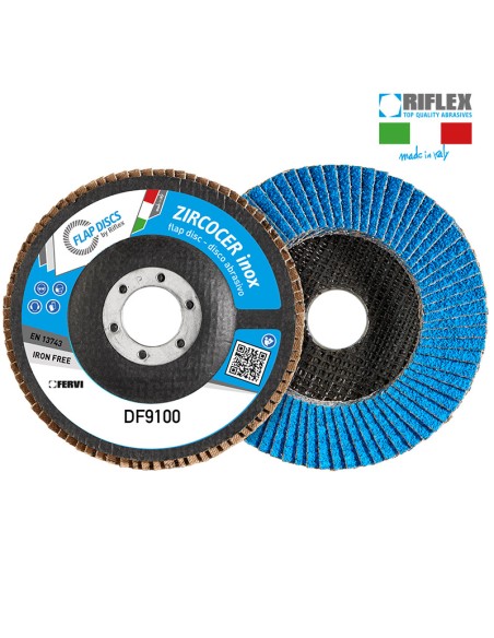 Disque abrrasif a lamelle 115 mm zirconium ceramique grain 40 fervi df9100.312