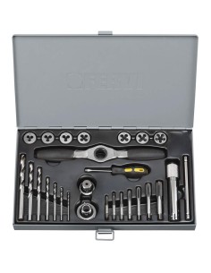 27 PIÈCES COFFRET DE TARAUDS ET FILIÈRES EN ACIER TUNGSTÈNE M3-M12 FERVI M029