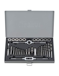 34 PIÈCES COFFRET DE TARAUDS ET FILIÈRES EN ACIER TUNGSTÈNE M3-M12 FERVI M036