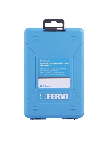 Coffret de tarauds hss serie mâle trous passants m3 à m12 fervi m312/c