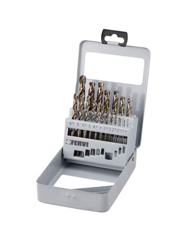 Foret forage acier briques set outil cobalt revêtement 1 - 10 mm fervi p067