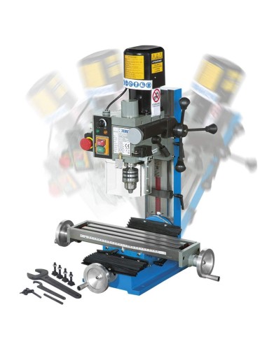 Fraiseuse perceuse vertical métal tête à incliner à engrenages fervi t058