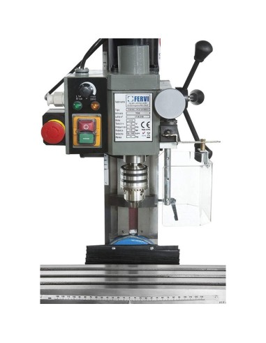 Fraiseuse perceuse vertical métal tête à incliner à engrenages fervi t058