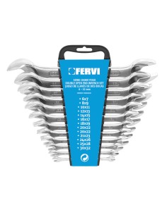 Clé plate set 12 pieces fervi 0222