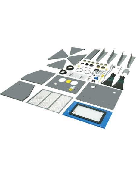 Cabine de sablage sableuse kit + pistole de sablage +gants fervi 0575s