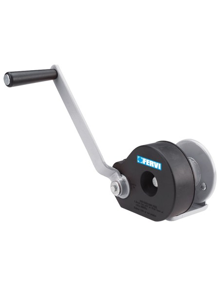 Treuil manuel a manivelle avec frein 450 kg fervi 0590