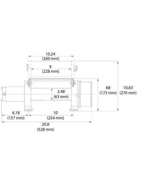 Treuil electric winch à corde tirer courant continu 2720 kg fervi 0630/2720