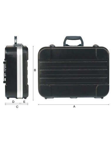 Valise mallette porte outils en abs avec chariot (outils non inclus) fervi 0683