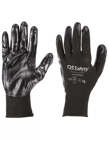 GANTS DE TRAVAIL SECURITE RESISTANT NITRILE QS SAFETY N1002EBB