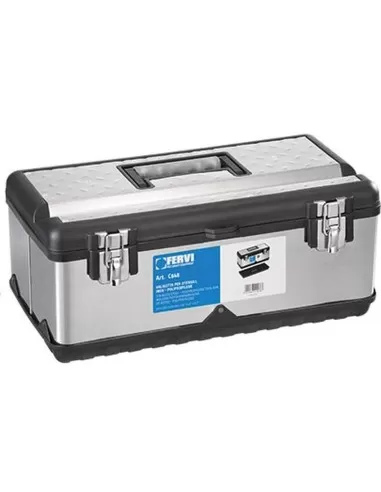 Valise mallette boite outils de travail en acier - polypropylene fervi c648