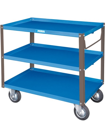 Chariot servante d'atelier 3 etages fervi c750