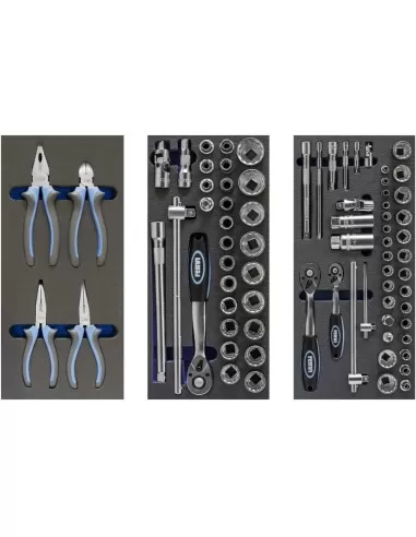 Chariot d'atelier avec outils caisse roulettes roulant servante fervi c960/cc01