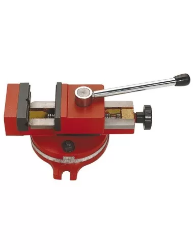 Étau de serrage rapide pour forage avec base tournante pivotante fervi m034/120