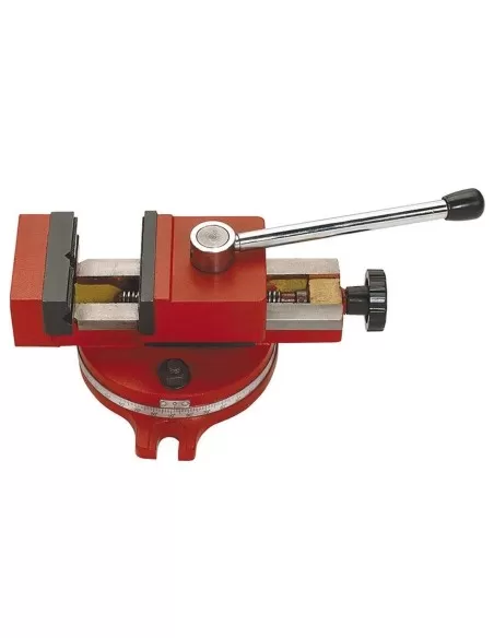 Étau de serrage rapide pour forage avec base tournante pivotante fervi m034/120