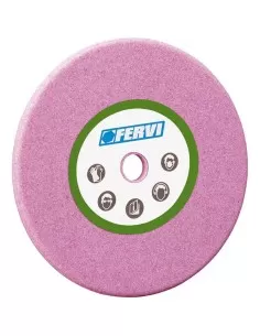 Meule abrasive 80 grain rose corindon ø 100x 3,2x10 mm fervi m160