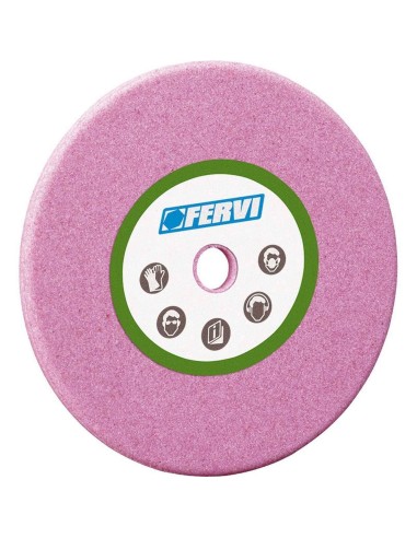 Meule abrasive 80 grain rose corindon ø 100x 3,2x10 mm fervi m160