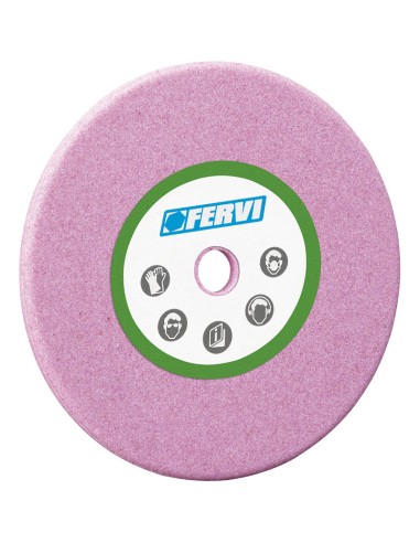 Meule abrasive 80 grain rose corindon ø 145x4,7x22,3 mm fervi m162