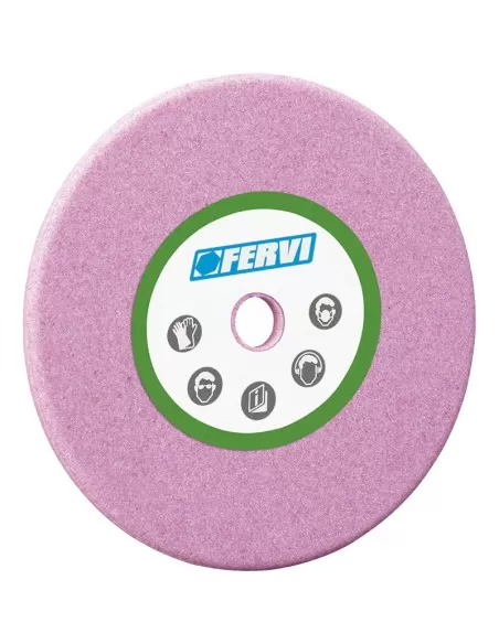 Meule abrasive 80 grain rose corindon ø 145x4,7x22,3 mm fervi m162