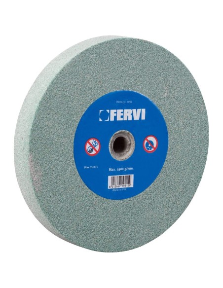 Meule abrasive 80 grain carbure de silicium 200x25x32 mm fervi mv03/80