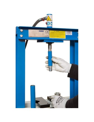 Presse hydraulique de banc avec piston mobile 4 tonnes fervi p001/04