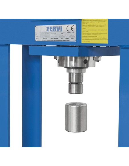 Presse hydraulique de banc avec piston mobile 10 tonnes fervi p001/10