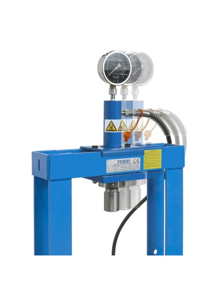 Presse hydraulique de banc avec piston mobile 10 tonnes fervi p001/10