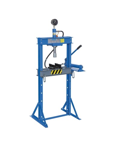 Presse d'atelier hydraulique avec piston mobile 12 tonnes fervi p001/12