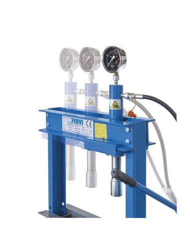 Presse d'atelier hydraulique avec piston mobile 12 tonnes fervi p001/12