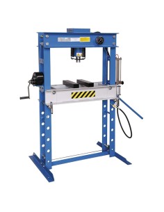 Presse hydraulique manuelle et pneumatique d'atelier 45 tonnes fervi p001/45