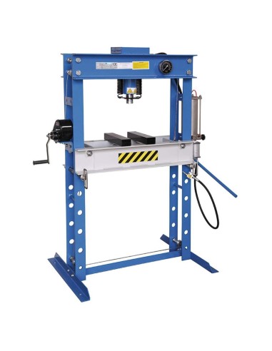 Presse hydraulique manuelle et pneumatique d'atelier 45 tonnes fervi p001/45