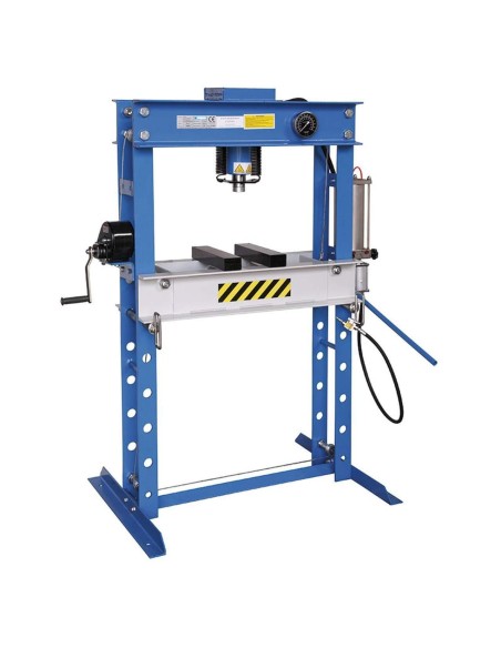 Presse hydraulique manuelle et pneumatique d'atelier 45 tonnes fervi p001/45