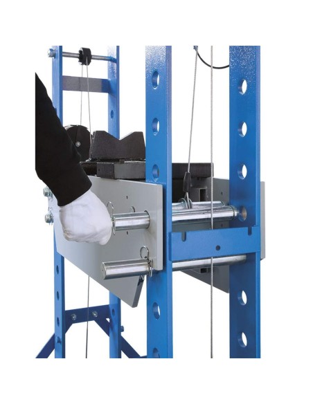 Presse hydraulique manuelle et pneumatique d'atelier 75 tonnes fervi p001/75