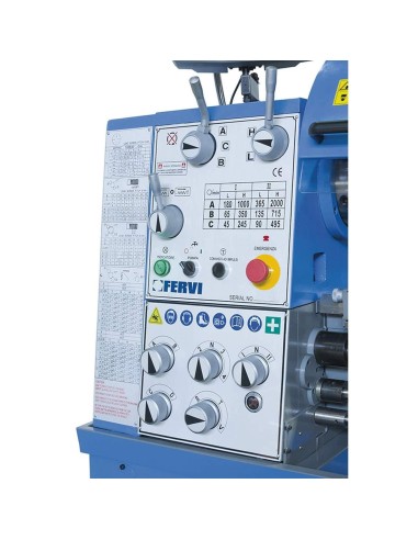 400V TOUR À MÉTAUX D'ÉTABLI PROFESSIONEL BANC MOTEUR 2VITESSES FERVI T070/400V3A