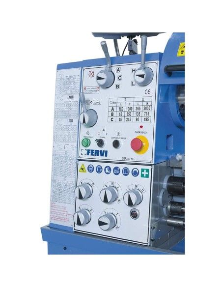 400V TOUR À MÉTAUX D'ÉTABLI PROFESSIONEL BANC MOTEUR 2VITESSES FERVI T070/400V3A