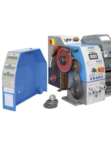 230 V TOUR À MÉTAUX D'ÉTABLI AVEC BANC VITESSE VARIABLE MONOPHASE FERVI T700V